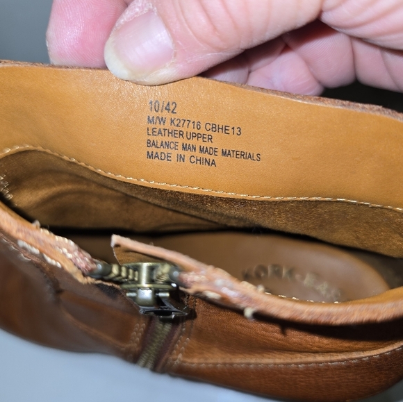 Kork-Ease Michelle Wedge Boots In Mahogany Leather Women's 10 Boho Distressed - Picture 12 of 12